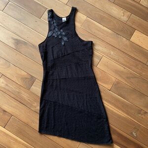 FREE PEOPLE Chic Black Fitted Sleeveless Mini Dress Size Medium